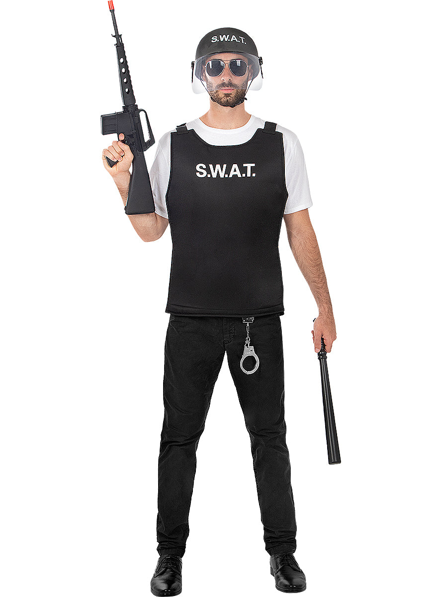 SWAT Tactical Vest for Adults – Adjustable Police Costume Teminis.lt