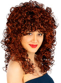 Saloon Girl Brown Curly Wig Teminis.lt