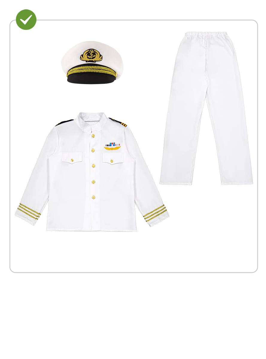Men's Ship Captain Costume - Nautical Outfit Teminis.lt