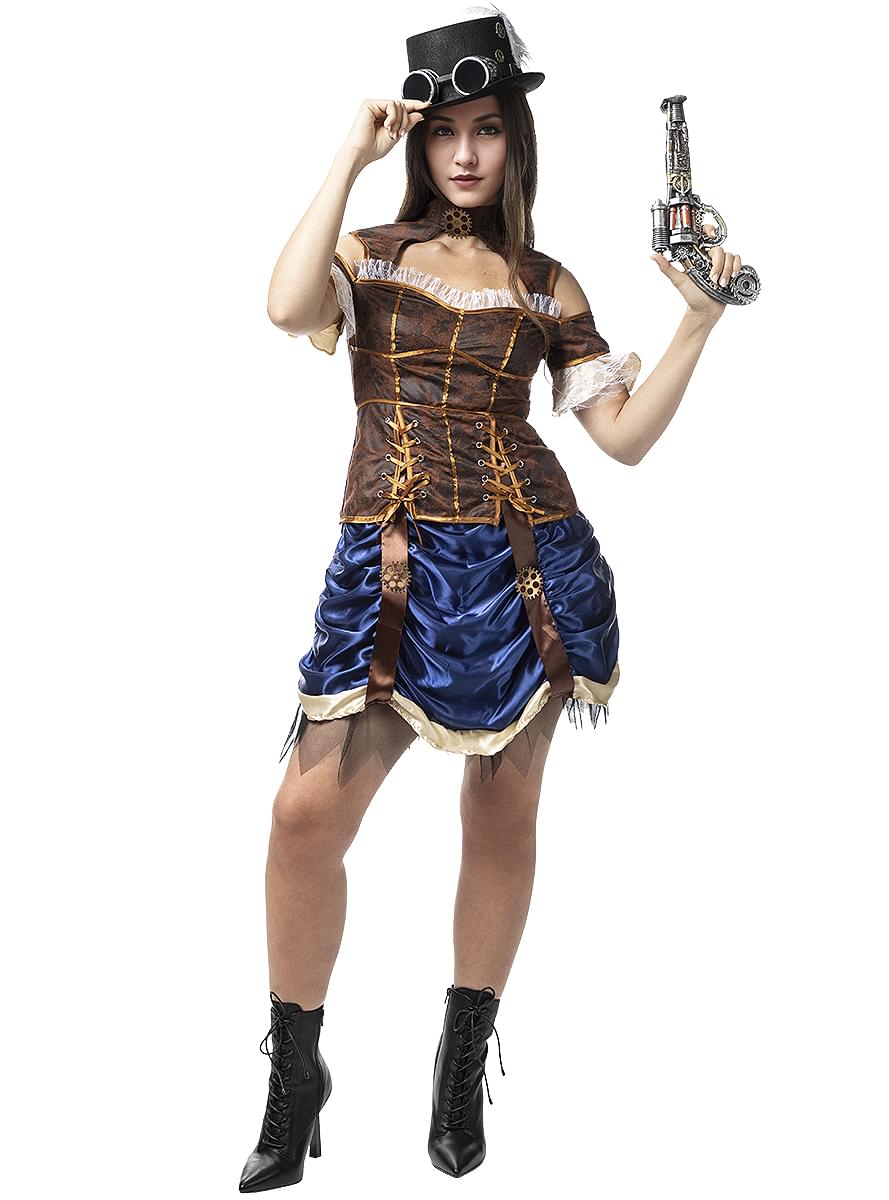 Short Steampunk Costume for Women – Victorian Dress Outfit Teminis.lt