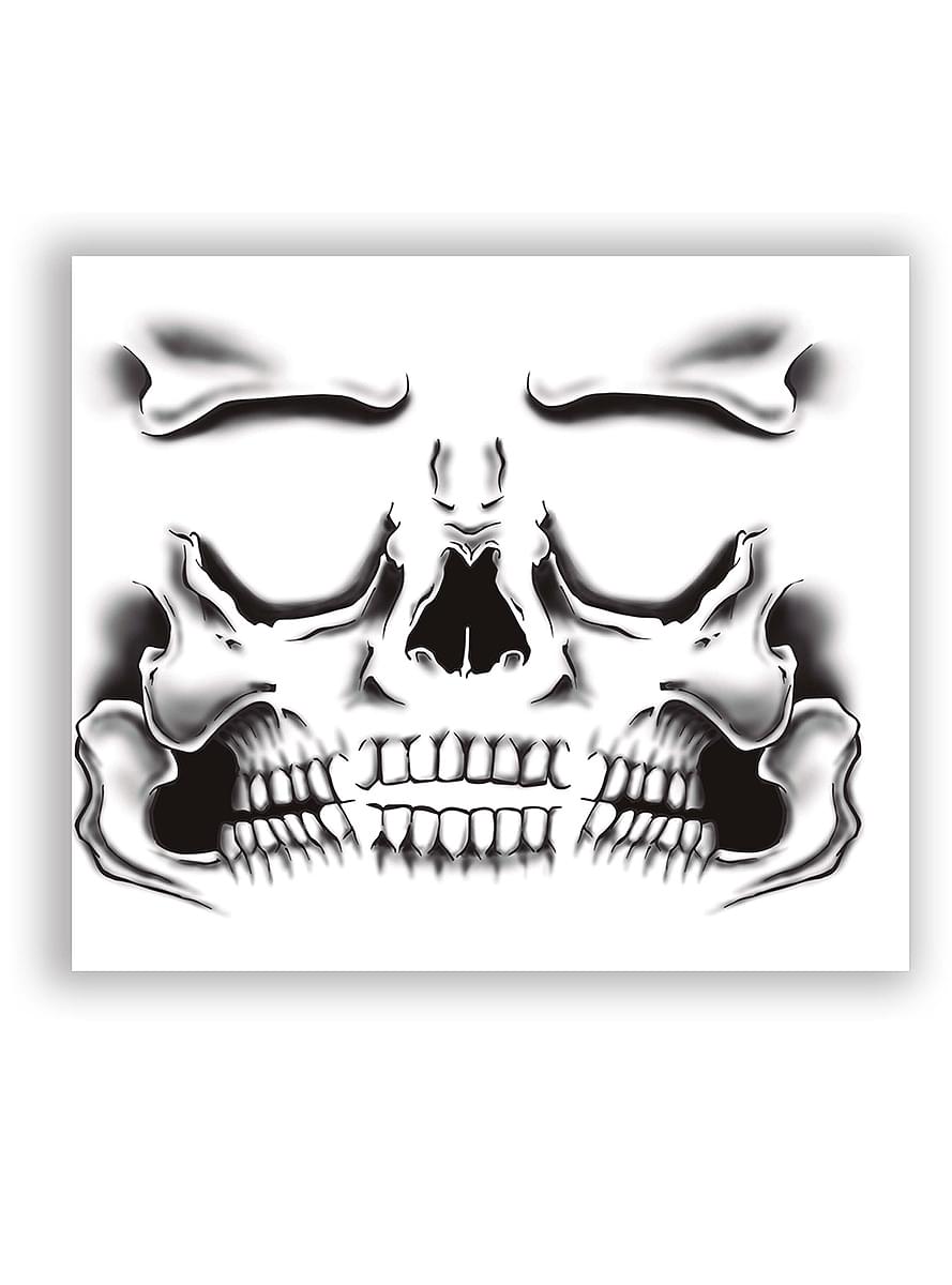 Skeleton Face Tattoos – Realistic Temporary Halloween Designs Teminis.lt