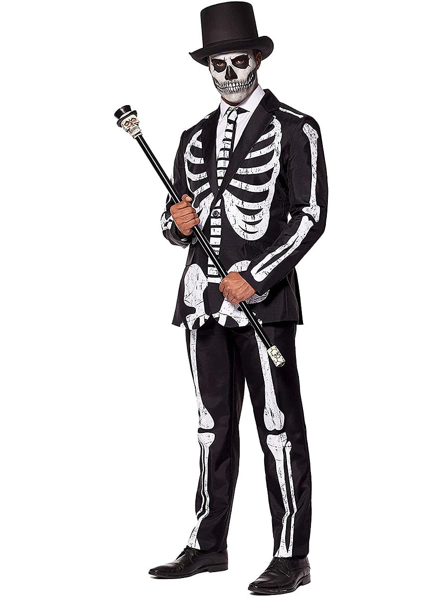 Men’s Skeleton Costume Suit – Halloween Fancy Dress Outfit Teminis.lt