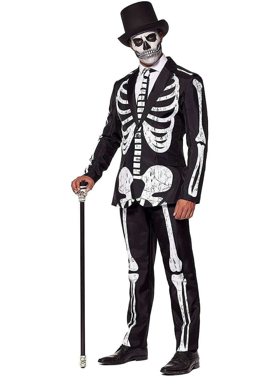 Men’s Skeleton Costume Suit – Halloween Fancy Dress Outfit Teminis.lt