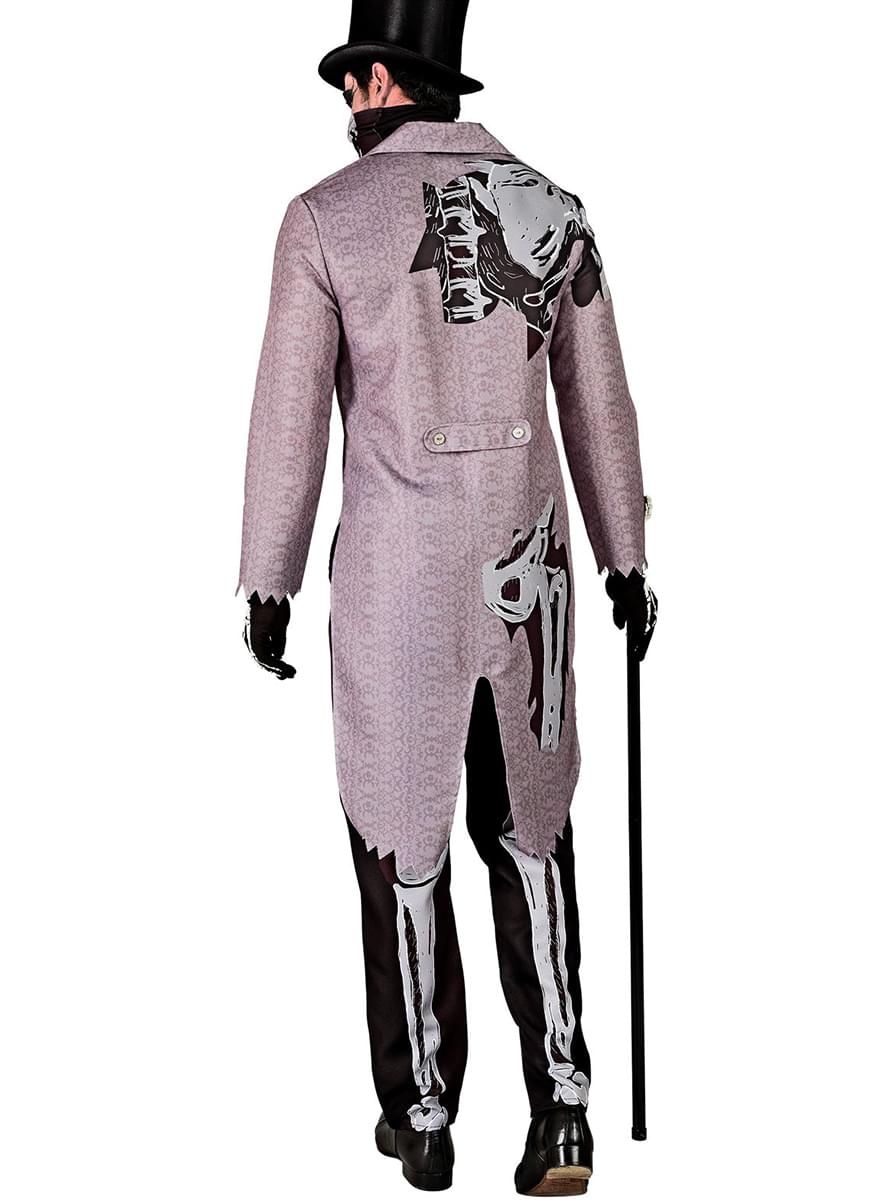 Skeleton costume with suit for men - Teminis.lt