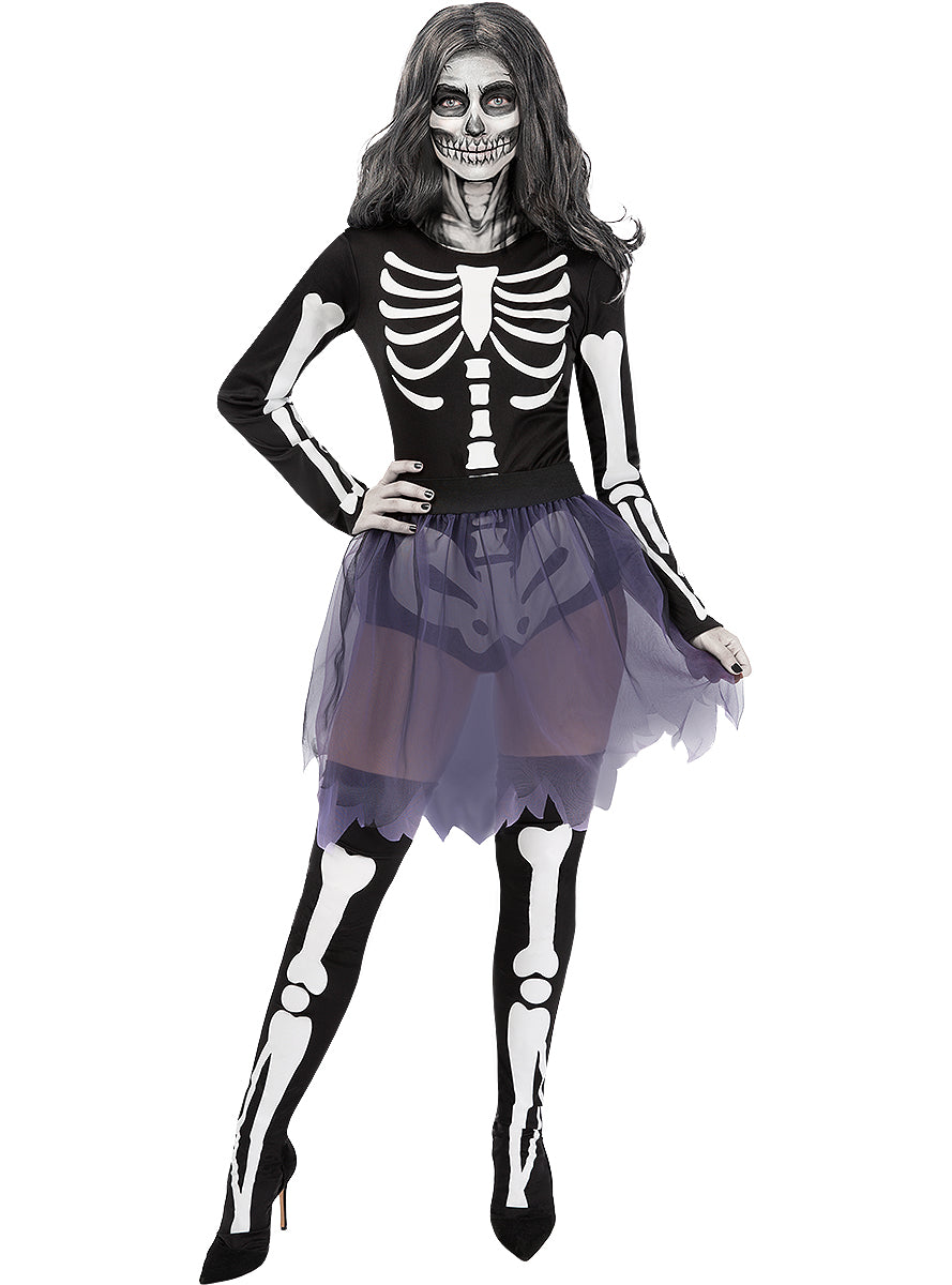 Spooky Tutu Skeleton Suit: Women's Halloween Costume - Teminis.lt