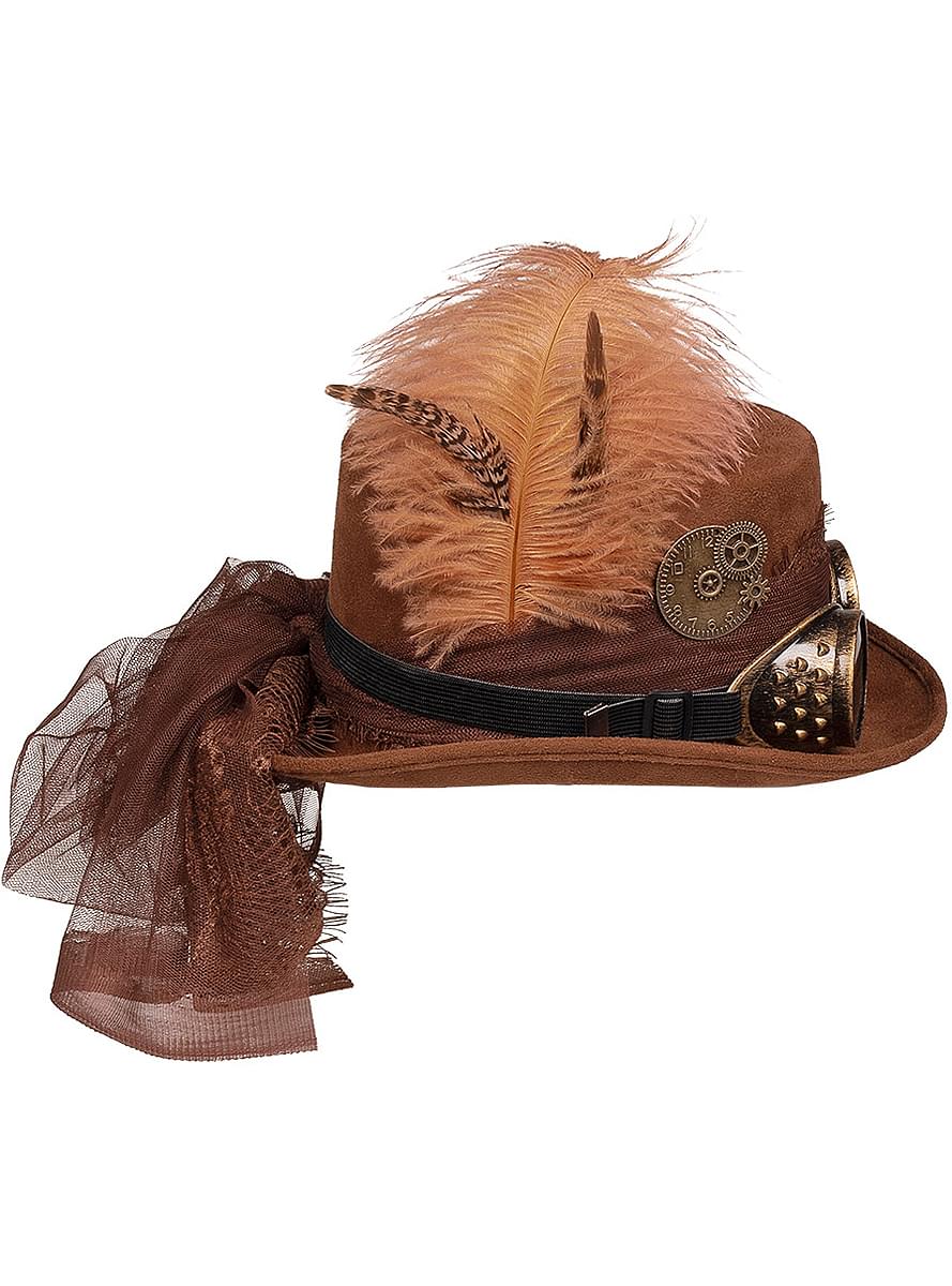 Steampunk Veil Hat for Women - Victorian Cyberpunk Style Teminis.lt