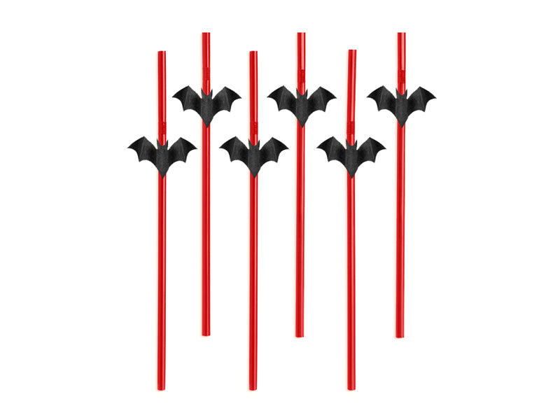 Straws with Bats 19,5cm - Teminis.lt