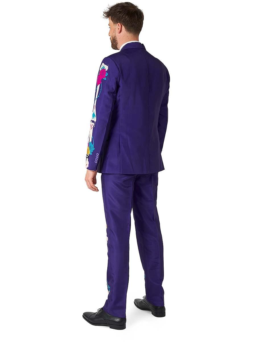 “Sugar Skull Purple” La Catrina Skeleton Suit Teminis.lt