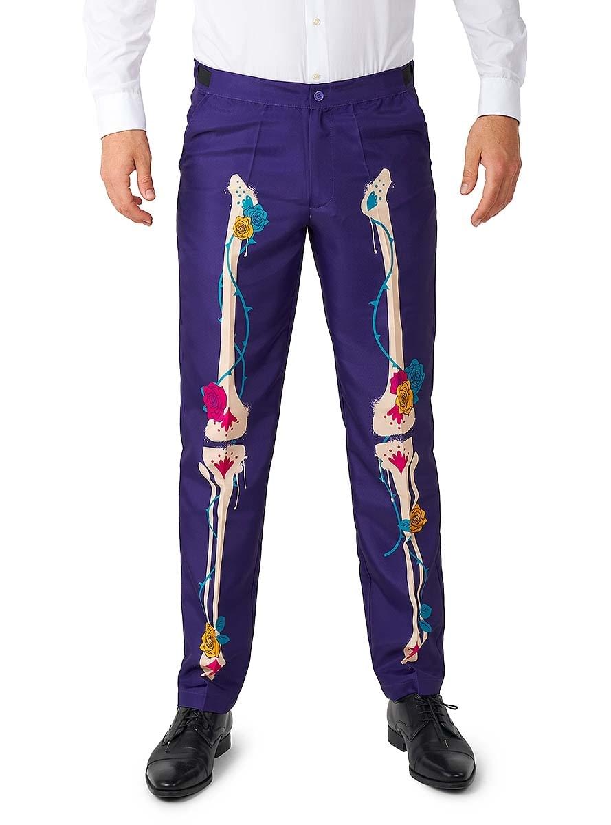 “Sugar Skull Purple” La Catrina Skeleton Suit Teminis.lt