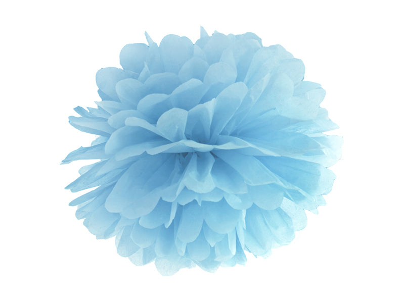 Tissue paper Pompom, light misty blue, 25cm - Teminis.lt