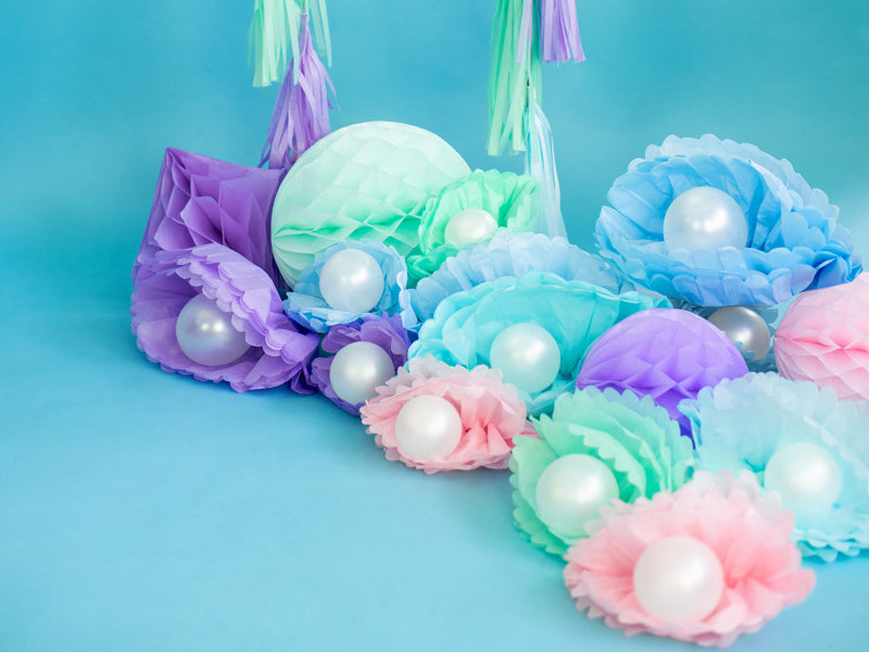 Tissue paper Pompom, light misty blue, 25cm - Teminis.lt