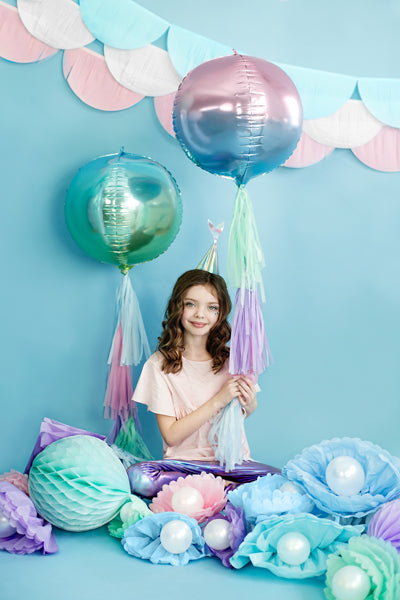 Tissue paper Pompom, light misty blue, 25cm - Teminis.lt