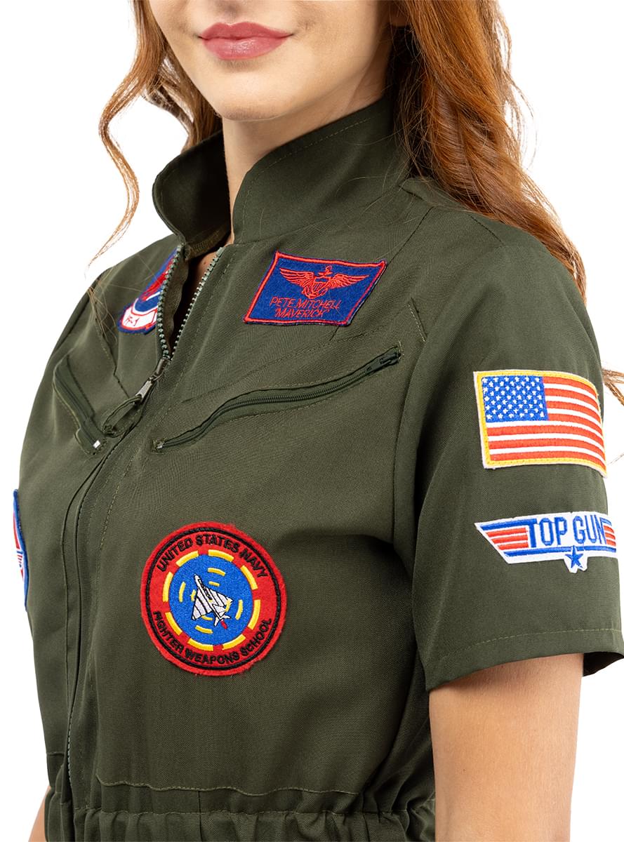 Women's Top Gun Aviator Costume – Flight Suit Outfit Teminis.lt