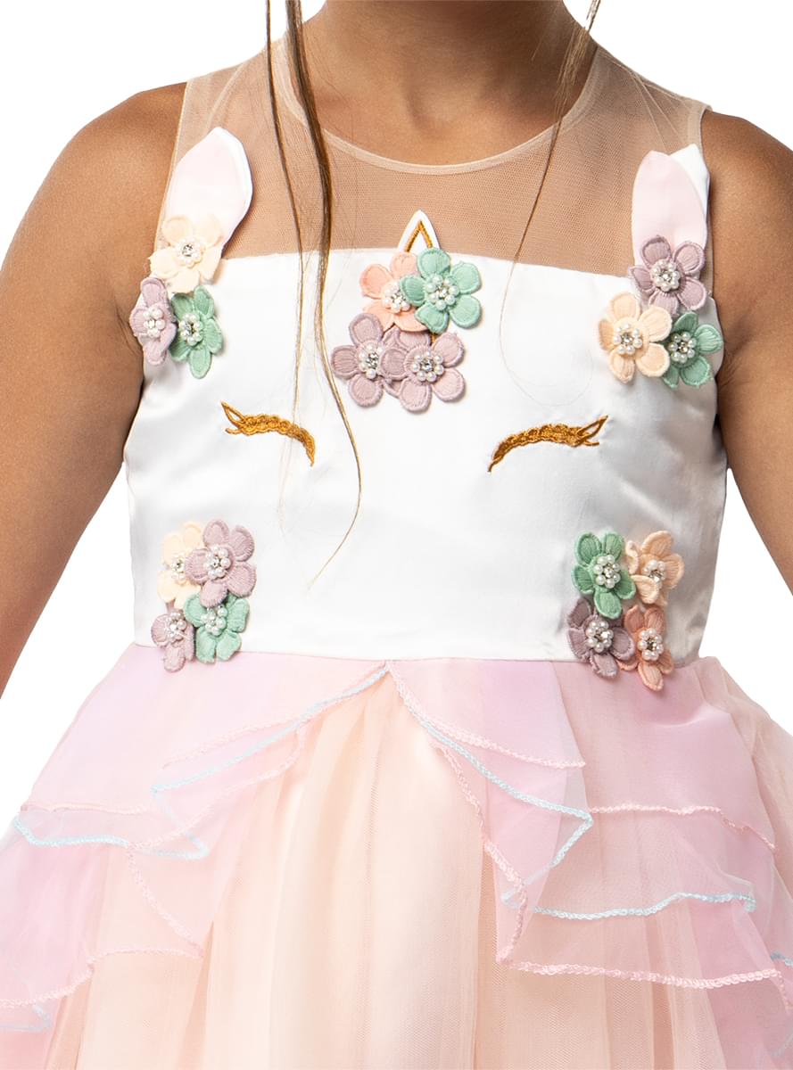 Vienaragio princesės kostiumas mergaitėms – stebuklinga tiulio suknelė su tiara