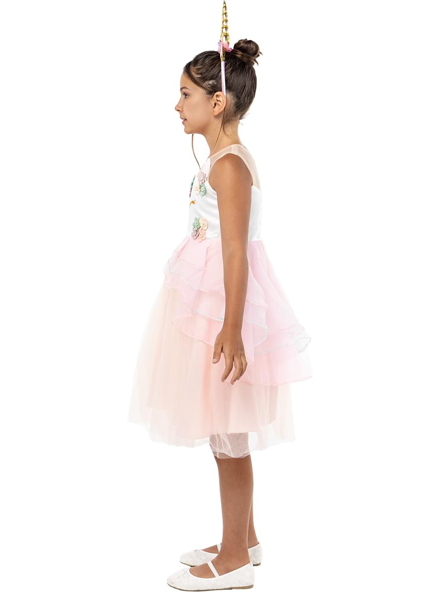 Vienaragio princesės kostiumas mergaitėms – stebuklinga tiulio suknelė su tiara