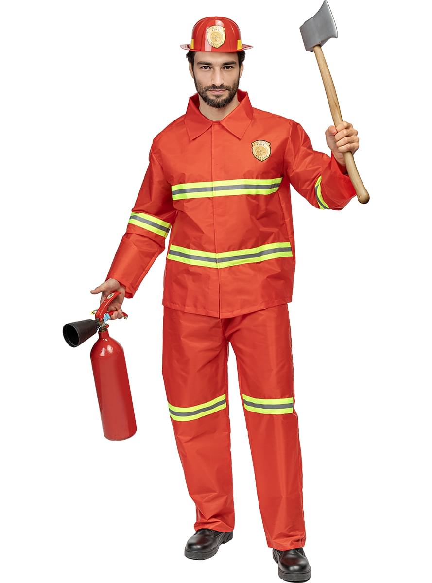 Unisex Adult Firefighter Costume - Perfect for Parties Teminis.lt