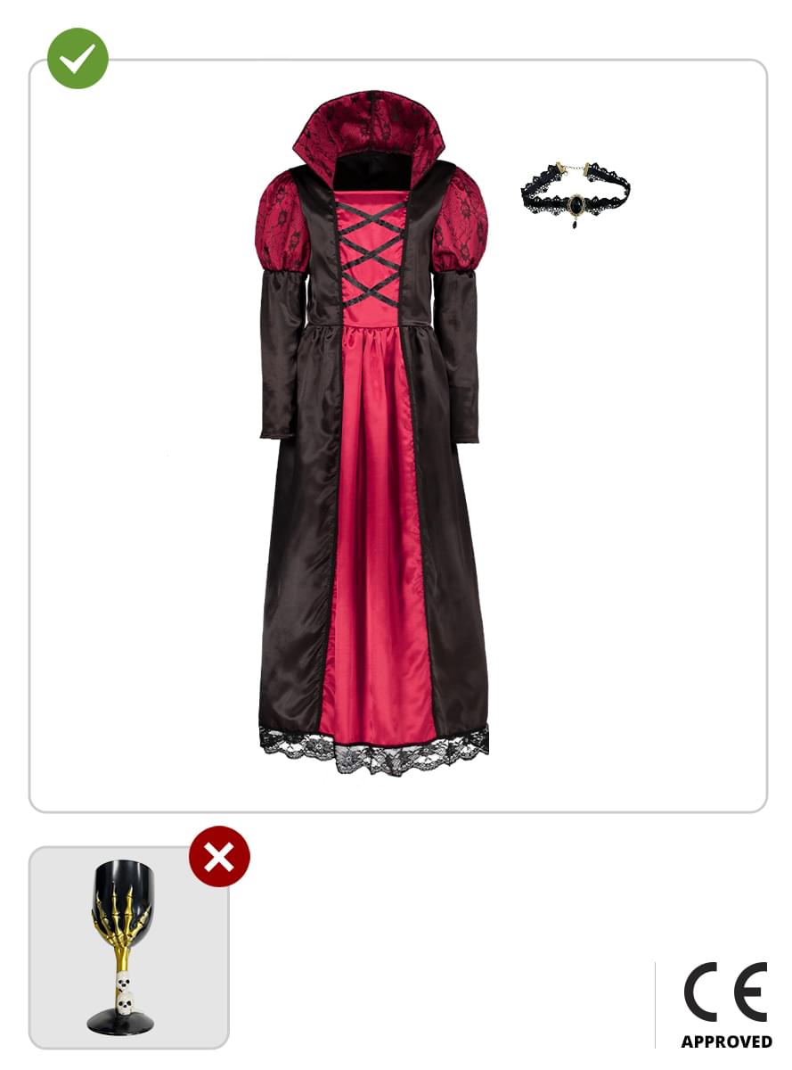 Girls' Enchanting Vampire Costume - Halloween Special Teminis.lt