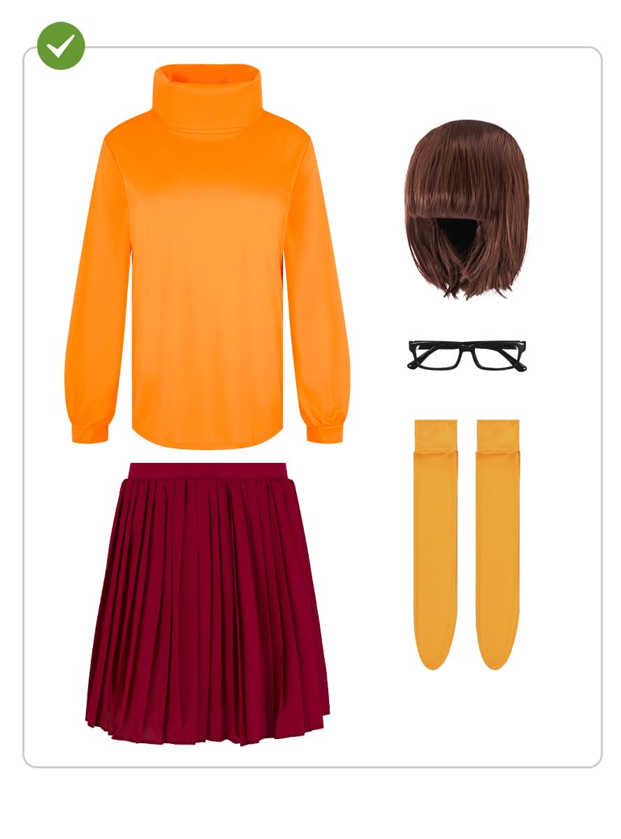Velma Costume – Scooby Doo Official Warner Bros Women's Outfit