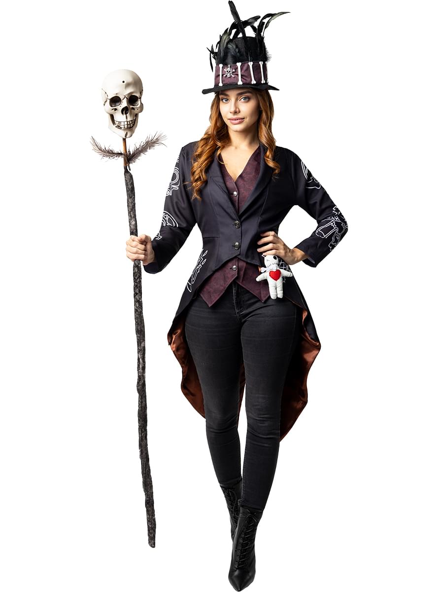 Women's Voodoo Skeleton Costume – Halloween Witch Outfit Teminis.lt