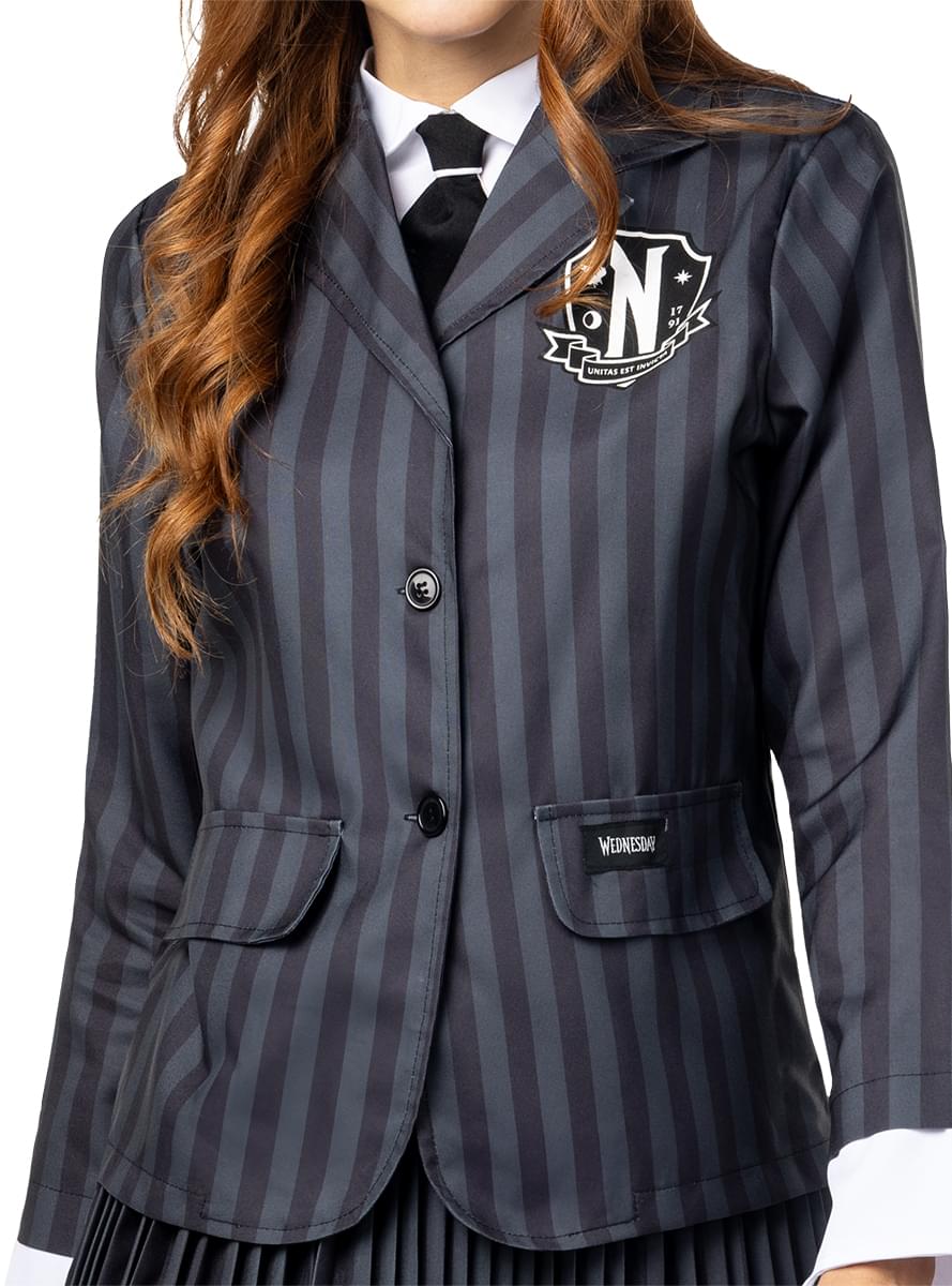 Official Netflix Wednesday Addams Costume Uniform Teminis.lt