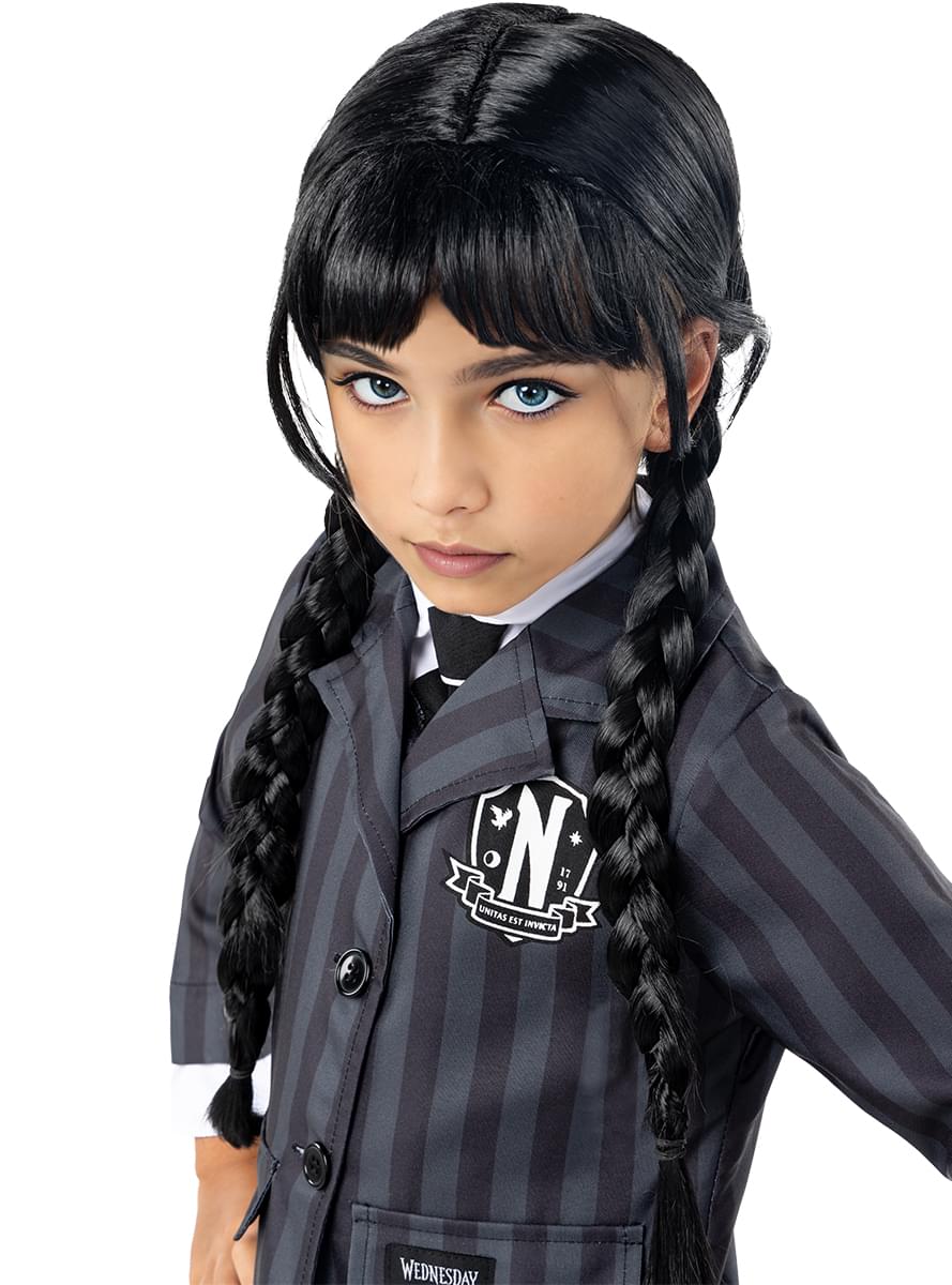 Wednesday Addams Girls Costume – Official Netflix Uniform Dress Teminis.lt