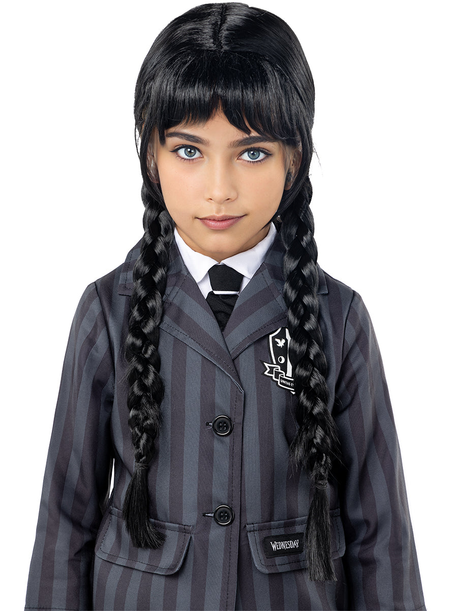 Wednesday wig for girls - Official Netflix - Teminis.lt