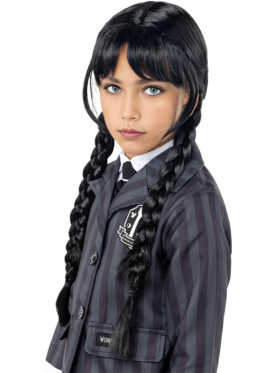 Wednesday wig for girls - Official Netflix - Teminis.lt