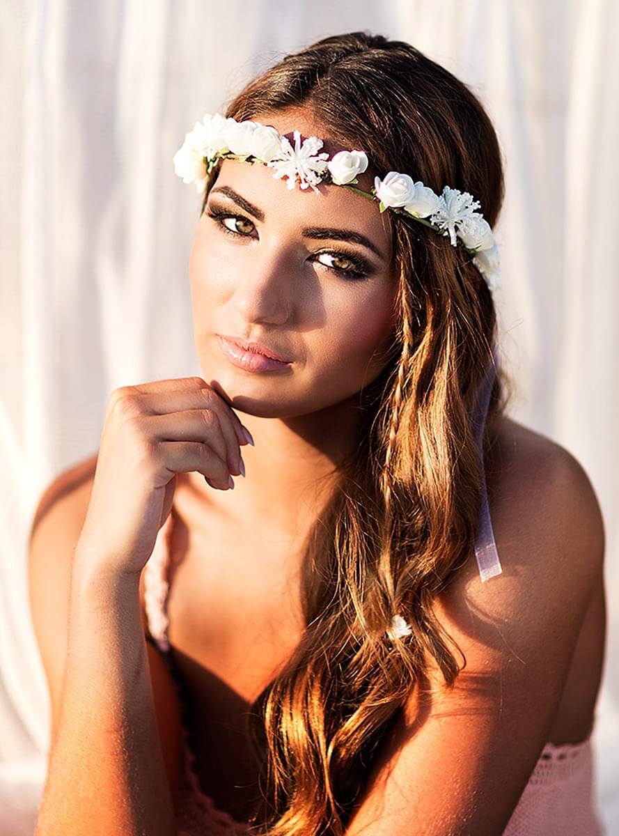 White Flower Headband for Women | Teminis.lt Teminis.lt