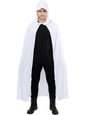 White Hooded Cape for Adults – Costume Cloak Cosplay Accessory Teminis.lt
