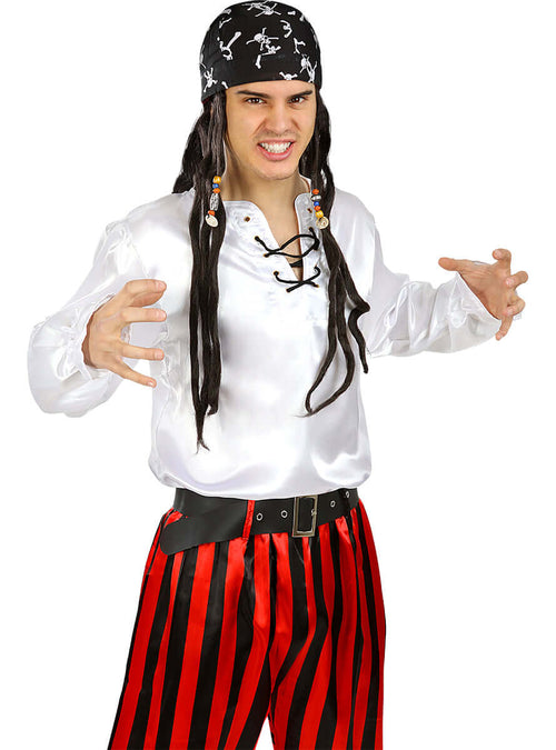 White Pirate Shirt for Men – Classic Costume
