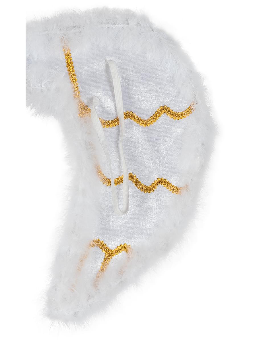 White and Gold Angel Wings for Kids
