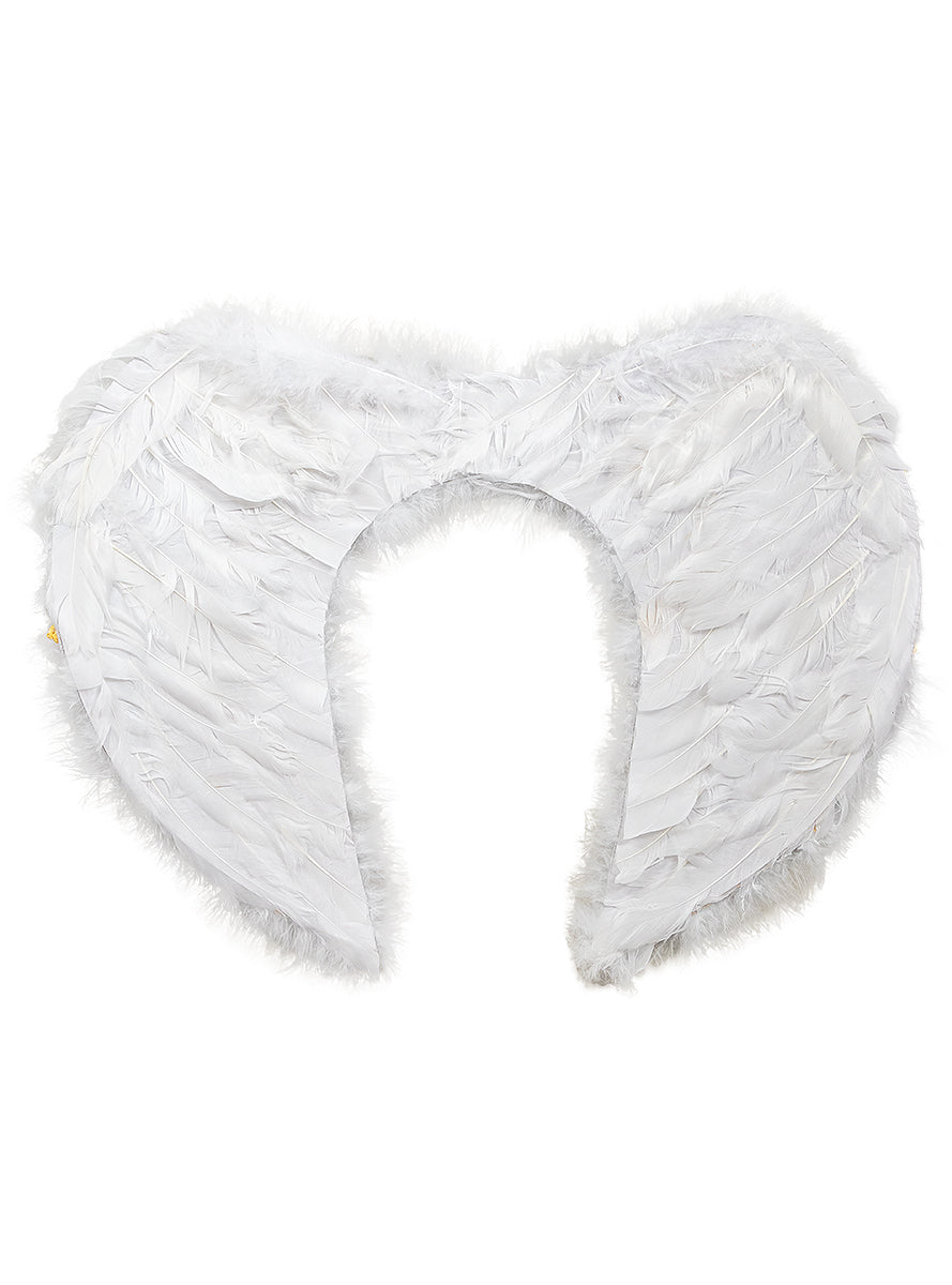 White and Gold Angel Wings for Kids Teminis.lt