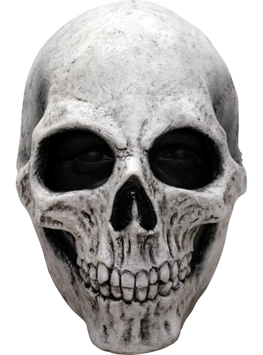 Aged White Latex Skull Mask - Detailed Halloween Finish Teminis.lt