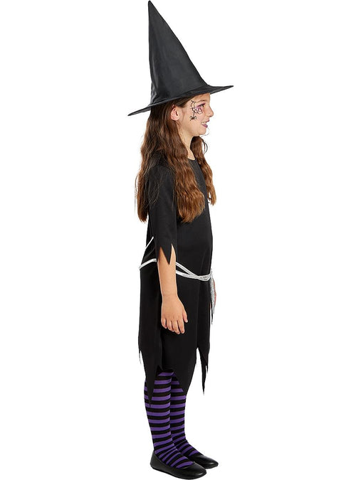 Witch Costume for Girls – Dress with Hat and Accessories