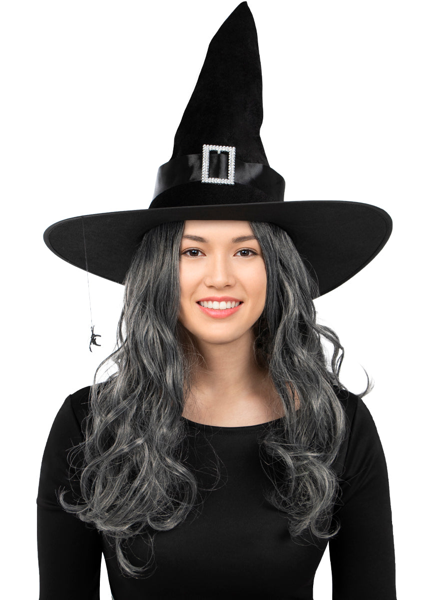 Adult Witch Hat with Spider – Halloween Costume Accessory Teminis.lt