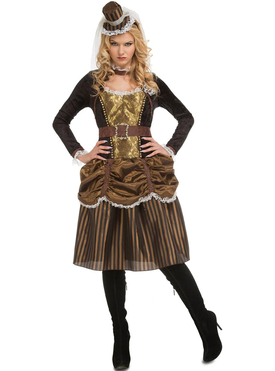 Golden Steampunk Costume for Women – Victorian Cosplay Outfit Teminis.lt