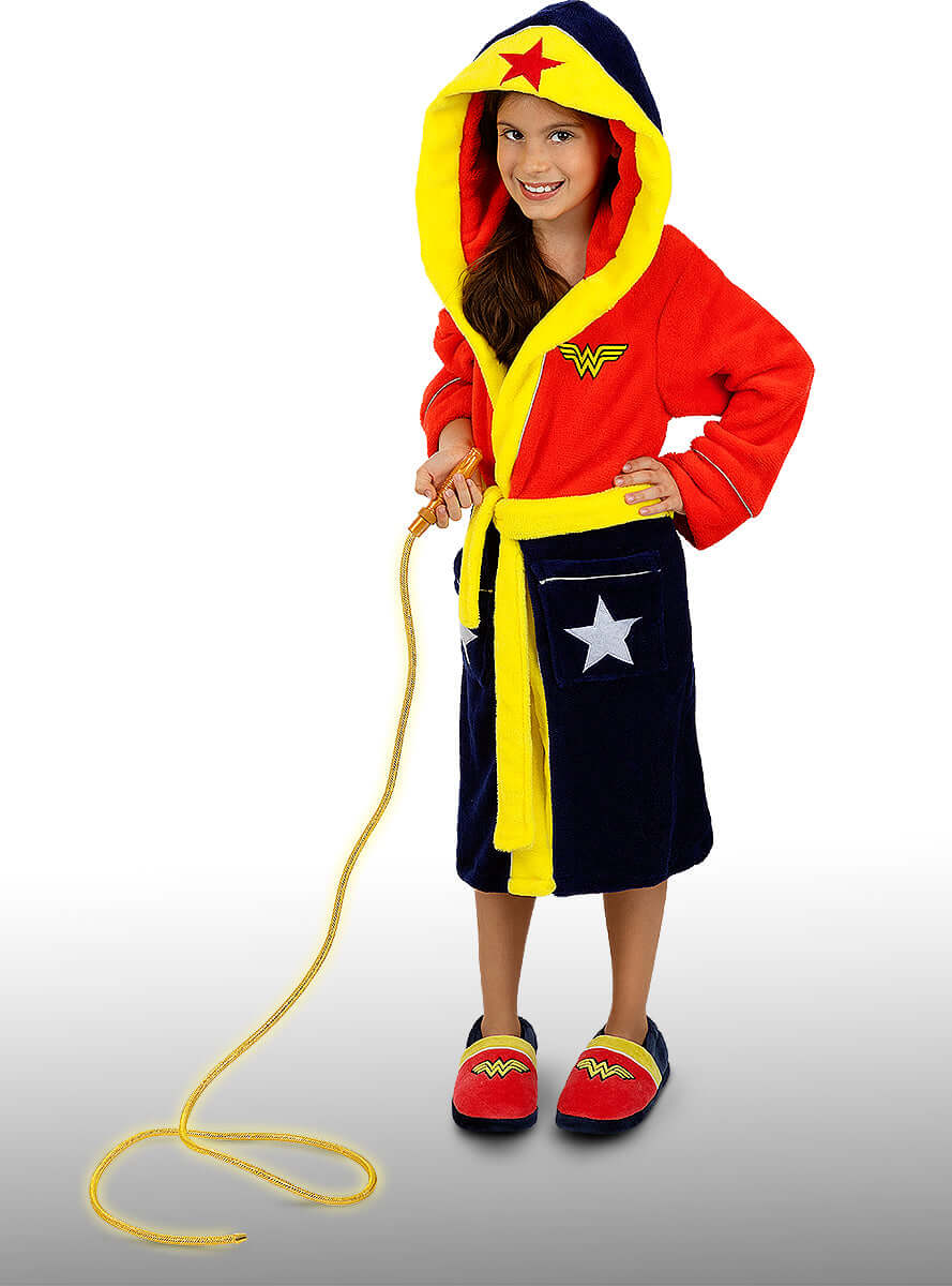Wonder Woman Bathrobe for Girls – Official Hooded Dressing Gown