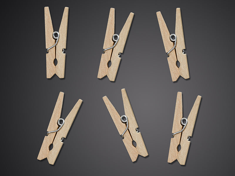 Wooden Pegs, natural wood - Teminis.lt