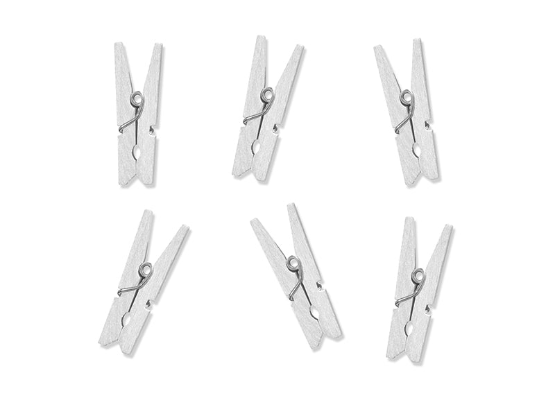 Wooden pegs, white - Teminis.lt