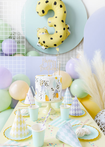 Wooden topper Happy Birthday - Teminis.lt