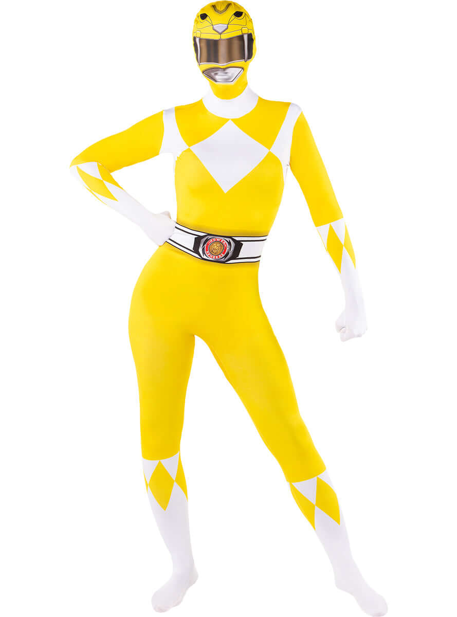 Yellow Power Ranger Costume – Second Skin Bodysuit for Women