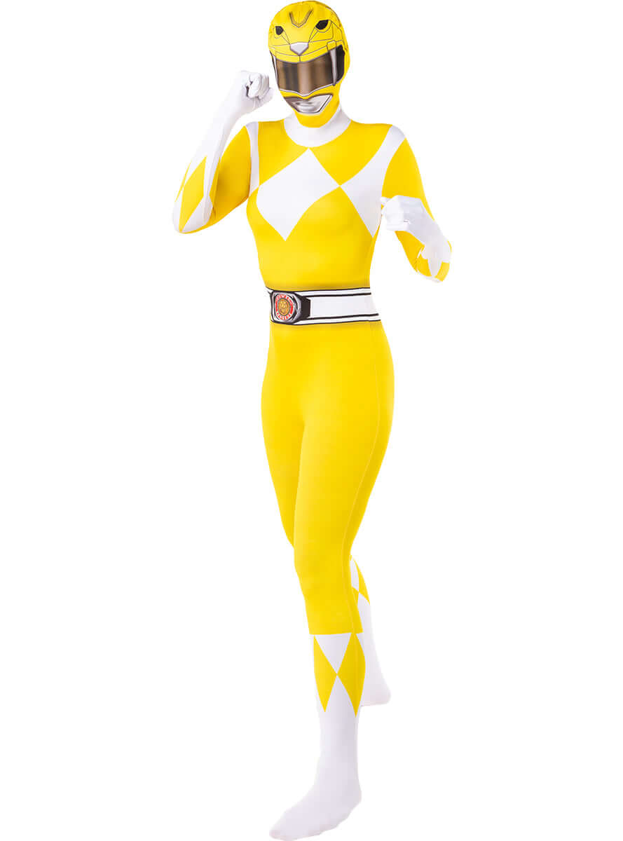 Yellow Power Ranger Costume – Second Skin Bodysuit for Women