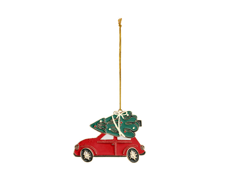 Pakabinamas metalinis kalėdinio automobilio dekoravimas