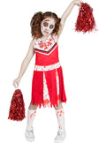 Girls Zombie Cheerleader Costume - Scary Halloween Outfit Teminis.lt