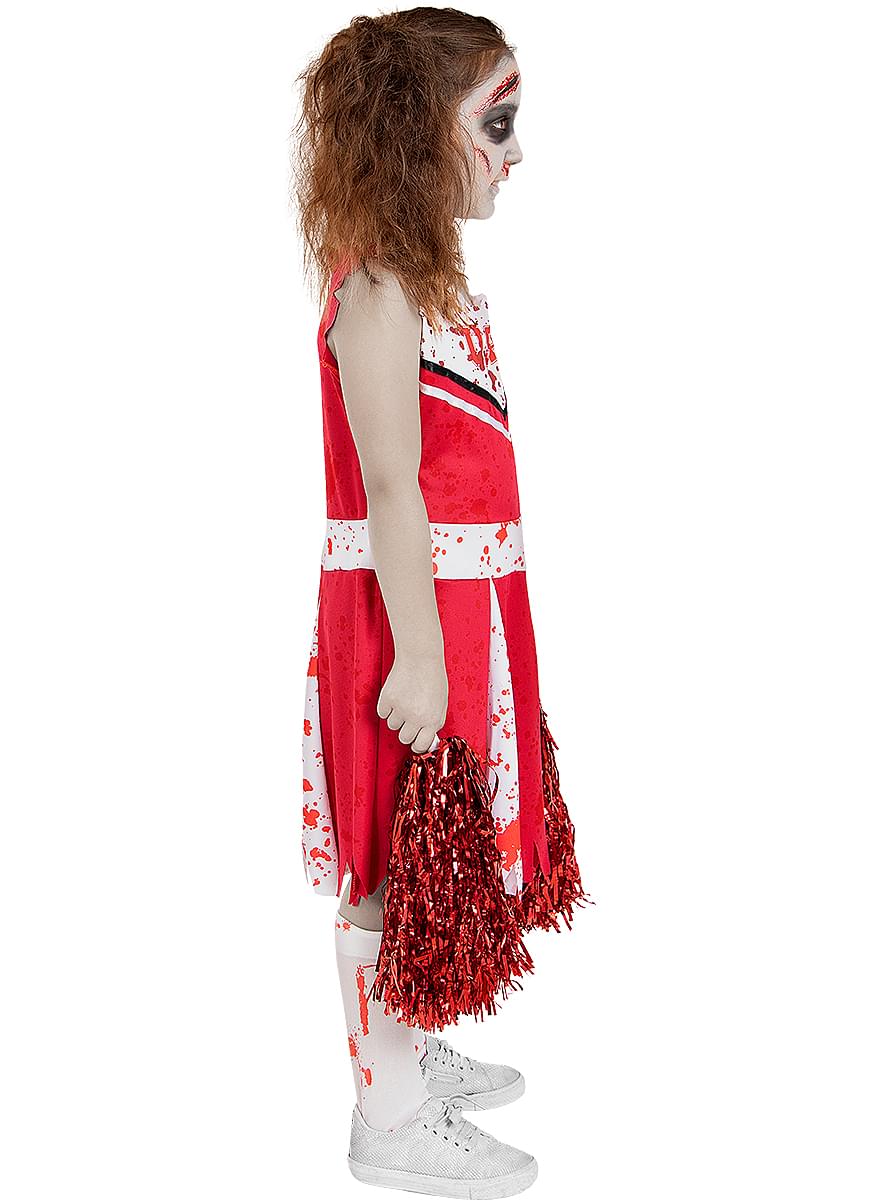 Girls Zombie Cheerleader Costume - Scary Halloween Outfit Teminis.lt