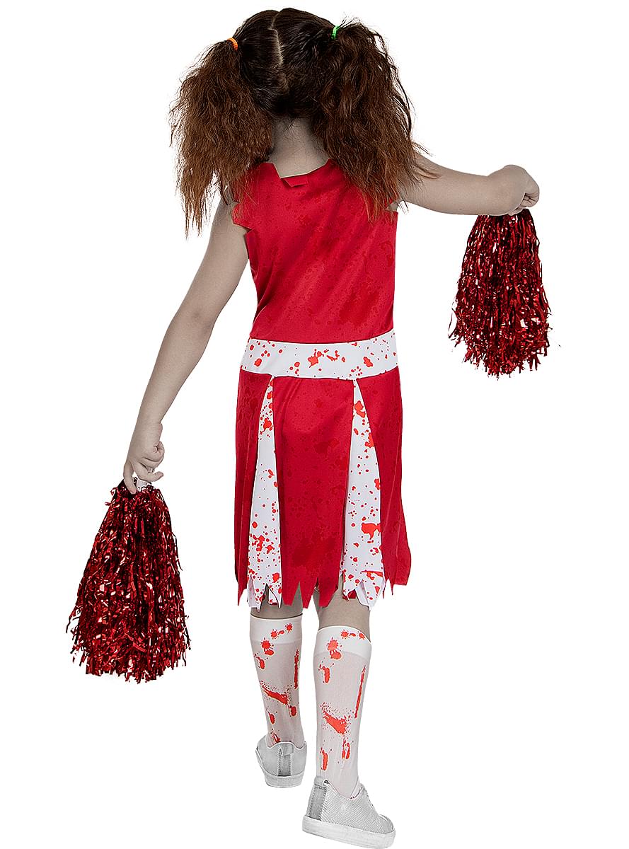 Girls Zombie Cheerleader Costume - Scary Halloween Outfit Teminis.lt