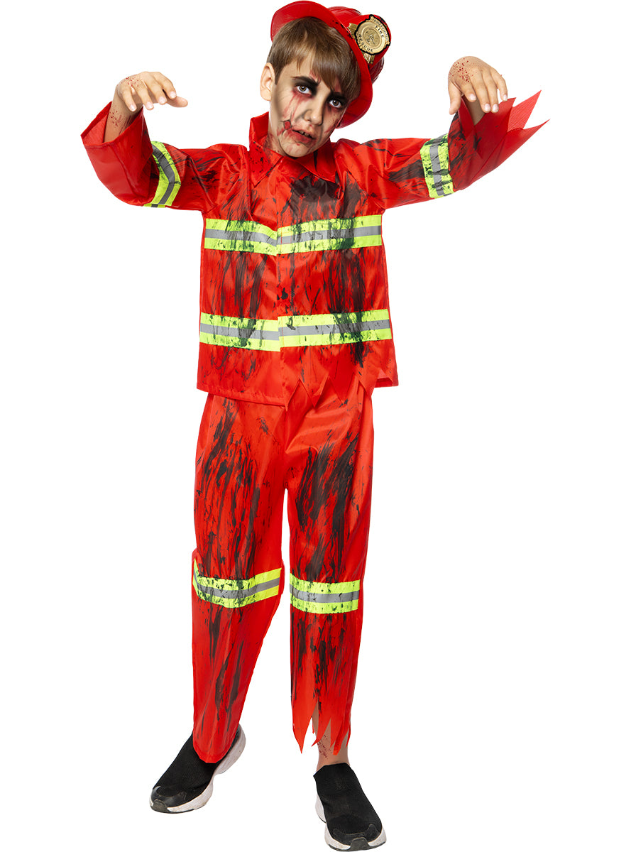 Boys' Zombie Firefighter Halloween Costume Teminis.lt