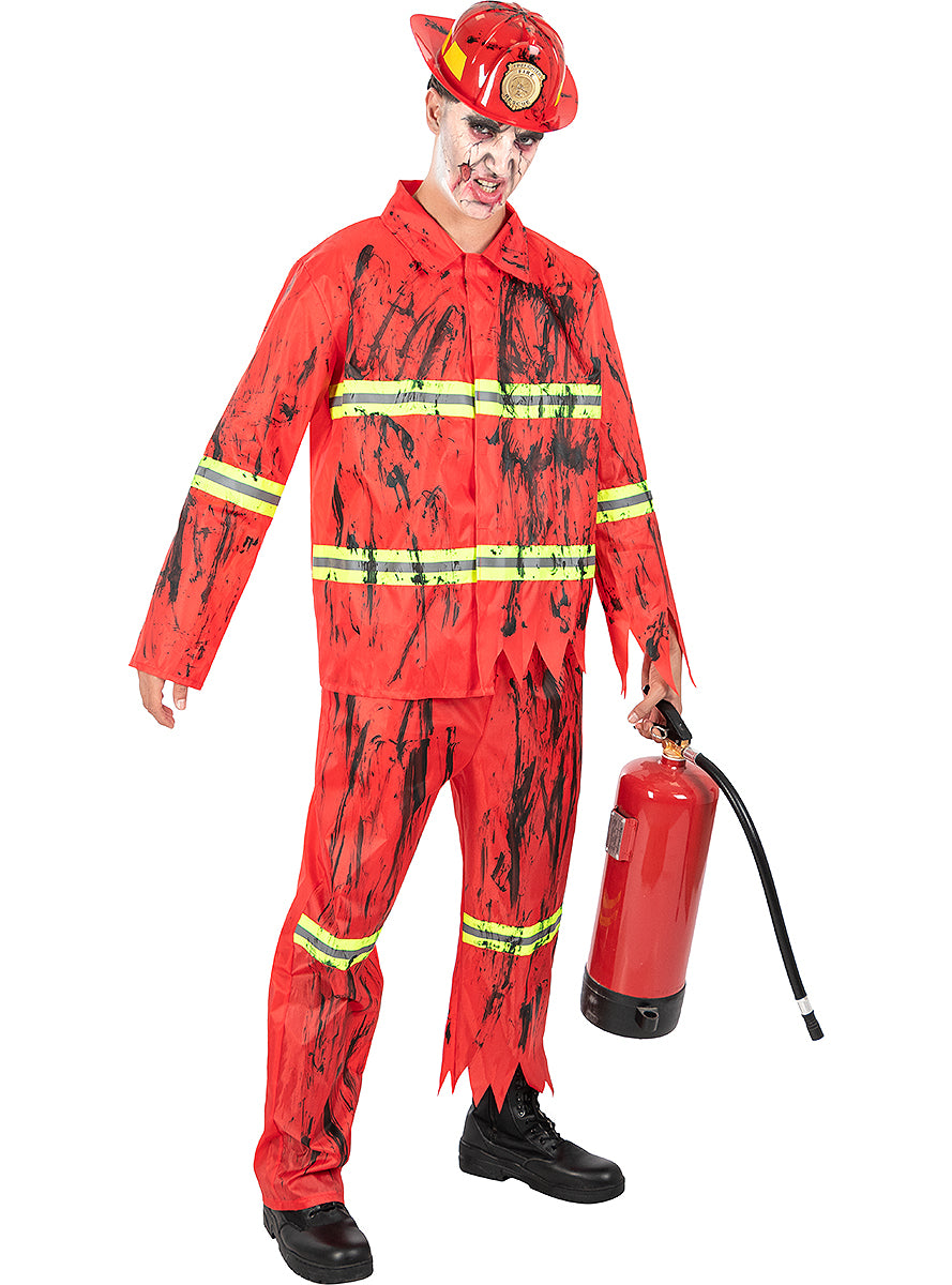 Men’s Zombie Firefighter Costume – Scary Halloween Outfit Teminis.lt