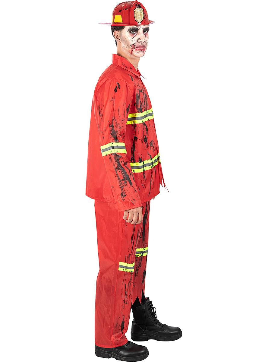 Men’s Zombie Firefighter Costume – Scary Halloween Outfit Teminis.lt