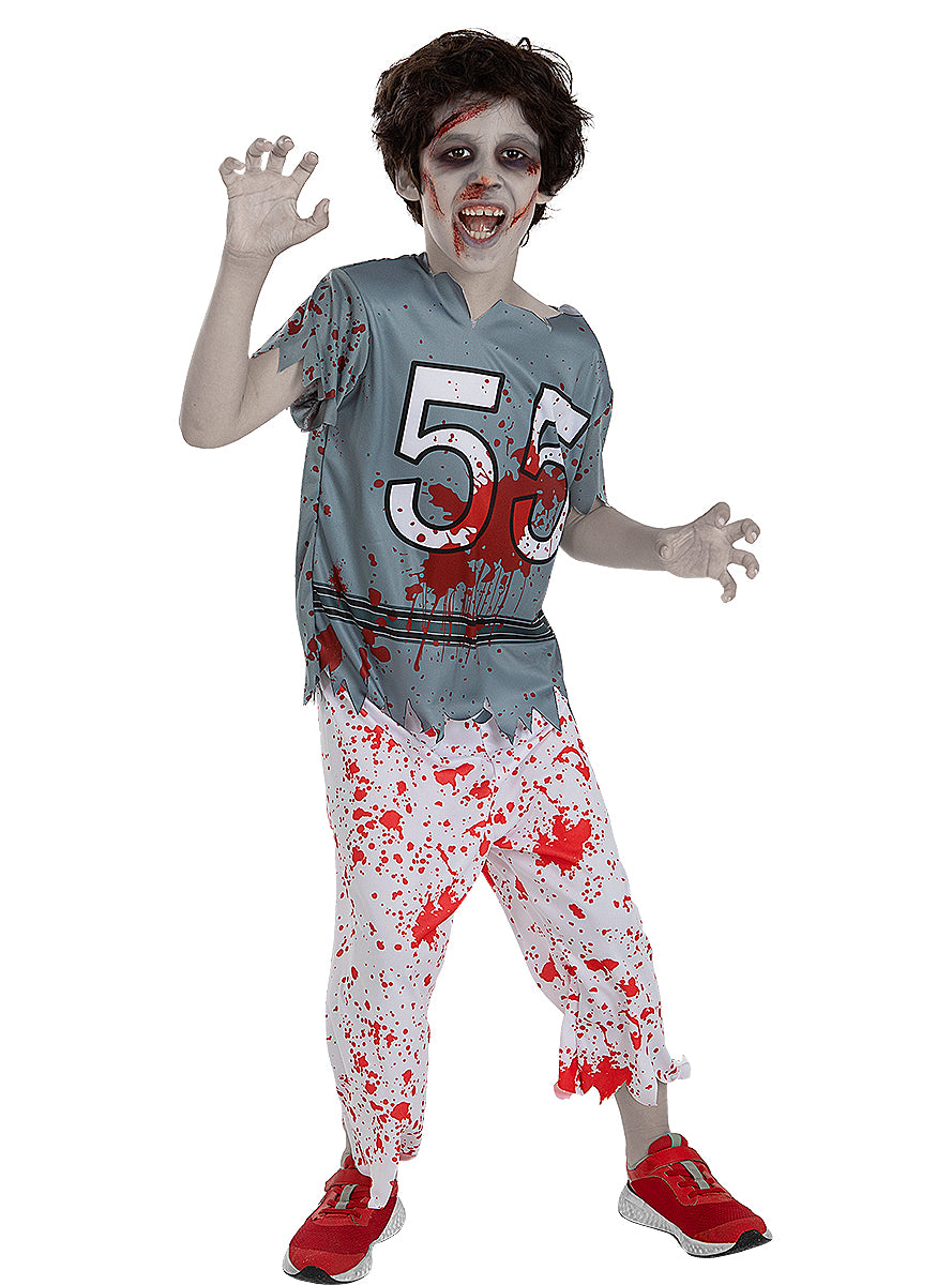 Boys' Zombie Football Player Halloween Costume Teminis.lt